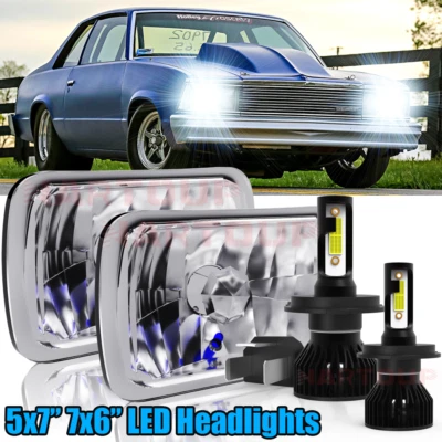 For Chevrolet C10 C20 C30 K10 K20 K30 7x6 inch Led Headlight High Low Beam DRL — 第 1/4 张图片