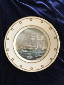 Coalport tall ship Thermoplyae Decorative plate, mint condition White Star Line - Picture 1 of 3