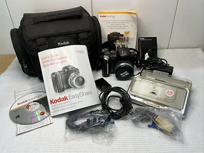 Kodak Easy Share P850 5.1 MP 12X LCD Camera + Bag Charger Manual Disc Untested - Image 1 of 4