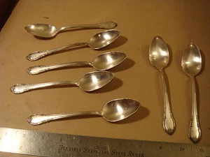 REMEMBRANCE 1847 Robers Bros 7 Teelöffel Silberbesteck Löffel - Bild 1 von 4