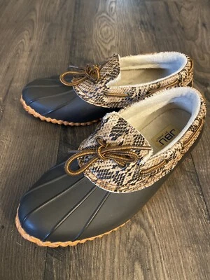 JBU By Jambu Women’s Gwen Duck Rain Shoes Snake Print Orange in Women's Size 7.5 - Image 1 of 4