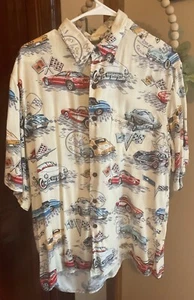 Corvette Hawaiian style beach shirt sz L - Picture 1 of 3