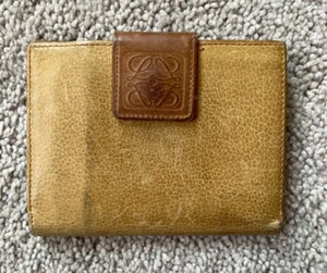 Vintage Loewe Brown Leather Bifold Wallet Coin Pocket Made In Spain - Picture 1 of 20
