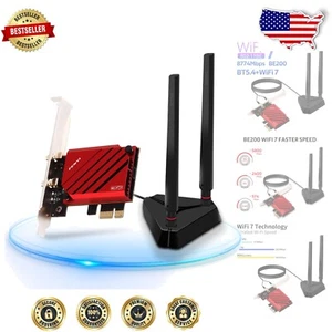 9.3Gbps PCIe WiFi 7 Network Card - Upgrade for Superior Gaming & Streaming - Picture 1 of 10