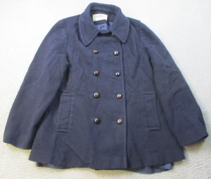 VTG L.L. Bean Jacket Womens Large (14) Pea Coat Wool Double Breasted USA Made - Picture 1 of 8