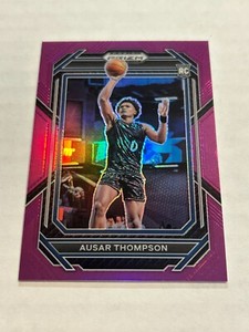 2023-24 PANINI PRIZM DRAFT AUSAR THOMPSON 30/75 PURPLE ROOKIE PISTONS SP 