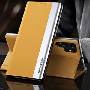 Custodia in pelle per Samsung S25 S24 Ultra S23 S22 S21 supporto pieghevole cover magnetica - Foto 1 di 26