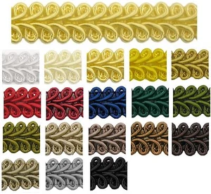 10mm Breite Posamentenborte 5m oder 50m Farbauswahl Nähen Deko Band - Bild 1 von 20