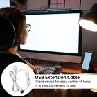 Travel Desk Lamp Office With Switch USB Extension Cable Bedroom Male To Female