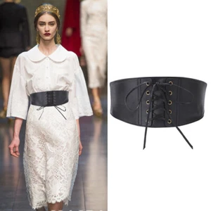 Women's Waist Belt Elastic Stretchy Wide Cinch Belts Plus Size Party Clubwear - Picture 1 of 10