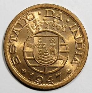 INDIA PORTUGUESA 1 Tanga 1947 / Soberba - Picture 1 of 2