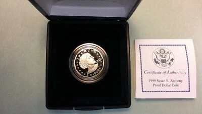 1999 Proof Susan B. Anthony Dollar Coin (505) - Image 1 of 3