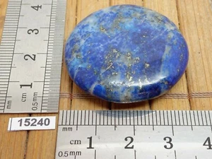 LAPIS LAZULI naturelle d'Afganistan pierre plate 21,3g lithotherapie soin reiki - Picture 1 of 3