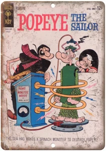 Popeye The Sailor Gold Key comics Vintage 12" x 9" Reproduction Metal Sign J237 - Picture 1 of 1