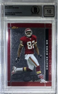 Dwayne Bowe auto Topps 2007 #128 card Kansas City Chiefs BAS Encapsulated GM 10 - Picture 1 of 3