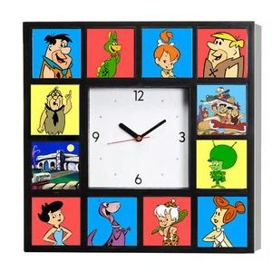 The Flintstones Fred Wilma Betty Barney Dino Gazoo +more Clock with 12 pictures - Picture 1 of 4