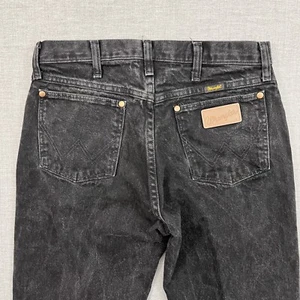 Wrangler Jeans Mens 31x32 Black Denim 13MWZWK Cowboy Cut Western - Picture 1 of 11