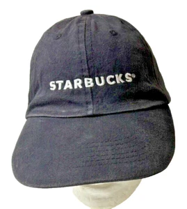 Starbucks Black Low Profile Employee Cotton Adjustable Baseball Cap Hat - Picture 1 of 7