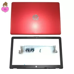 HP 15-BS234WM 15-BS244WM 15-BS144WM LCD Back Case Lid+Bezel+Hinges+Cover Red - Picture 1 of 4