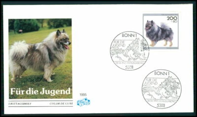 ALEMANIA FDC 1995 PERROS WOLFSPITZ PERRO CHIENS CANI PERROS SOBAKI PERROS fj18 Foto 1 de 2