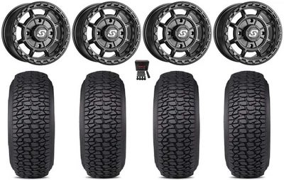 Sedona Rift 15x7 Wheels Black 30" Regulator 2 Tires Polaris Sportsman / RZR / - Image 1 of 4