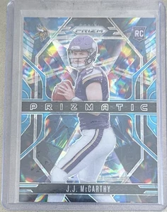 2024 Panini Prizm - Prizmatic J.J. McCarthy #8 Blue Ice Prizm /99 (RC) - Picture 1 of 2