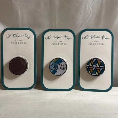 3 pack Cell Phone Pop Grip Standmulti color and design interchangeable - Image 1 of 4