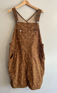 DULUTH Trading Company W's Heirloom Gardening Overalls bibs Shorts Mushroom XL - Picture 1 of 5