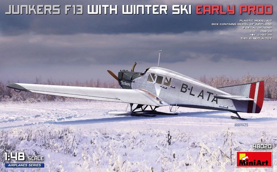 JUNKERS F13 WITH WINTER SKY EARLY PROD.KIT 1:48 - Immagine 1 di 1