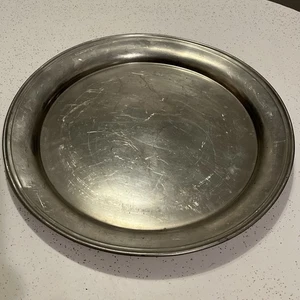 OLD VINTAGE HEAVY JOSTENS PEWTER #115 PLATE W/LOGO - Picture 1 of 7