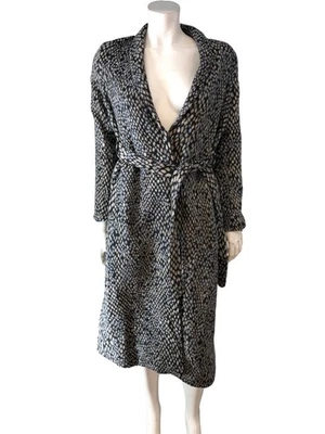 Branded Wool Snake Pattern Women's Coat XS Tie Waist Mid-Length Size 8 - Image 1 of 4
