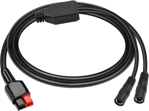 45A Stecker zu DC5521 Y Splitter Kabel 3.2FT Schwarz 1m - Bild 1 von 7