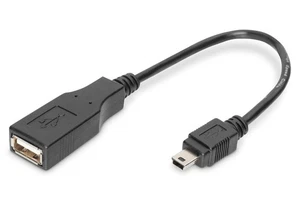 Digitus Assmann Electronic USB 2.0 OTG 0.2m - Adapter Cable (USB Mini B, OTG, Ma - Afbeelding 1 van 7