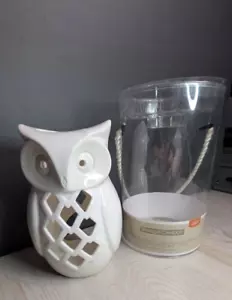 Yankee Candle White Owl Tea Light Luminary - No Tea Lights - Picture 1 of 7