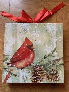 Holiday Cardinal Canvas Lighted Wall Hanging - Picture 1 of 9