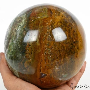 6 Zoll natürlicher Blutstein Jaspis Kristall Heilung Mineral Meditation Kugel ~ 4,8 Kilo - Bild 1 von 8