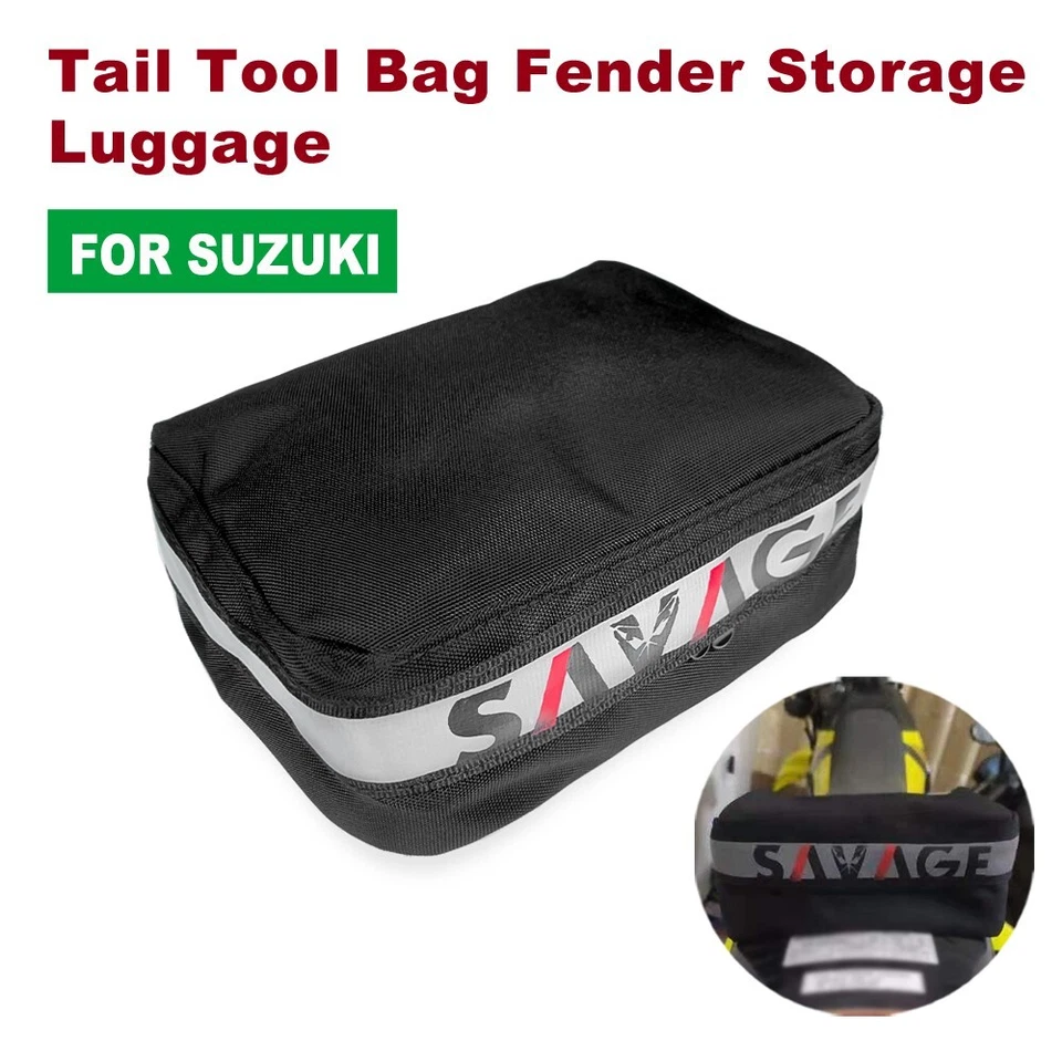 Bolsa de herramientas trasera guardabarros equipaje de almacenamiento para SUZUKI DRZ 400S/SM/E 250 125L DR 200SE Foto 1 de 4