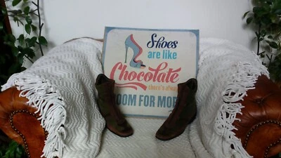 Botas de cuña Aquatalia By Marvin K marrón verde oliva gamuza para mujer talla 7 BONITAS Foto 1 de 4