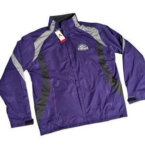 Chaqueta cortavientos Antigua Colorado Rockies cremallera completa MLB púrpura para hombre grande nueva con etiquetas - Imagen 1 de 11