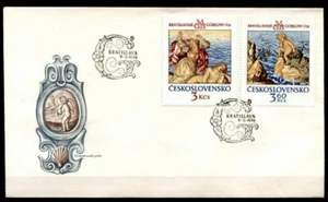 Die Gobeline von 17Jh.:verzweifelte Hero, Eros trauert.FDC.Tschechoslowakei 1976 - Bild 1 von 1
