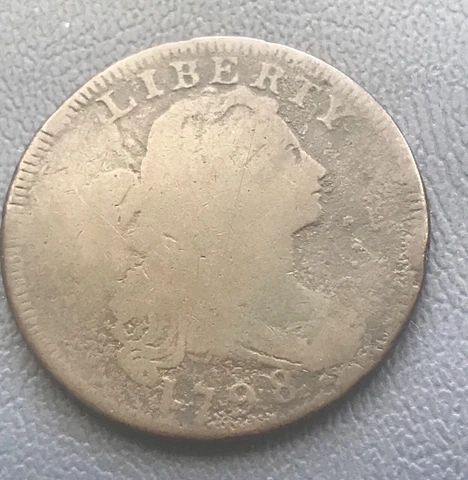 1798 reverse of 1796 large cent , Good ,scarce Cover