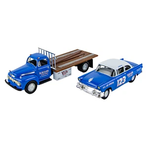 First Gear Ford Stock Car & F-6 Flatbed GE Lee Electric 1:34 Scale Diecast Truck - Picture 1 of 8
