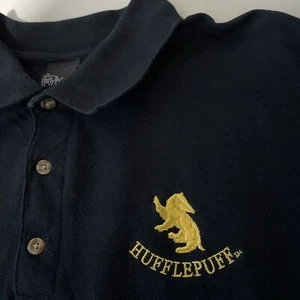 Harry Potter Polo Shirt Size M (36-38" Chest) Hufflepuff Warner Bros Studio Tour - Picture 1 of 13