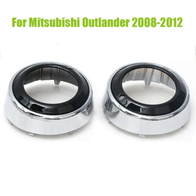 2 piezas para Mitsubishi Outlander 2008-2012 luces antiniebla delanteras izquierda y derecha agujeros cubiertas marco Foto 1 de 4