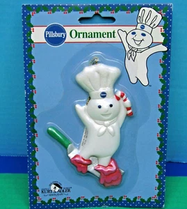 FS NIP PILLSBURY DOUGHBOY CANDY CANE ORNAMENT FLAT RESIN CHRISTMAS Kurt S. Adler - Picture 1 of 4