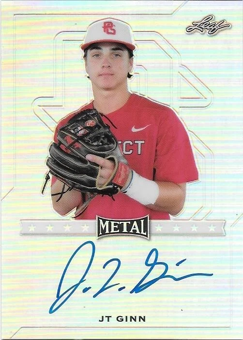 2017 Leaf Metal Perfect Game J.T. GINN ROOKIE SILVER PRISMATIC AUTO! - Image 1 of 1