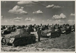 FOTOGRAFIE WWII, Reparto di Panzerkampfwagen I detti Sd.Kfz. 101, (12x17 cm) - Bild 1 von 1