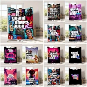 Grand Theft Auto GTA5 Flannel Velvet Blanket Kids Nap Sofa Throw Over Blanket - Picture 1 of 16