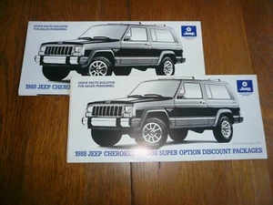 1988 Jeep Quick Facts Bulletin Sales Staff - Vintage Original - Two for One  - Picture 1 of 4