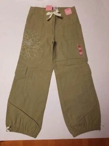 NWT Girls 7 Gymboree WILDFLOWER FIELDS green cargo pants 2005 vtg sprng htf rare - Picture 1 of 3
